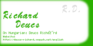richard deucs business card